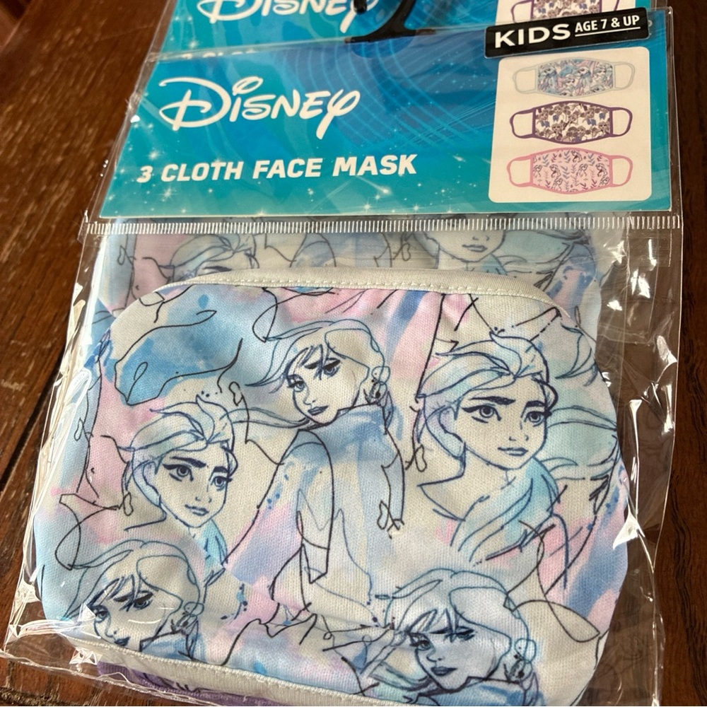 Disney Frozen 3 Cloth Face Masks Ages 7 & Up-Lot Of 10